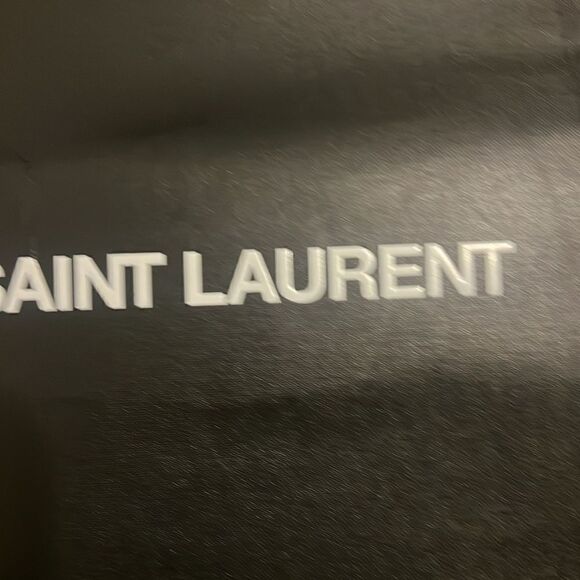 SAINT LAURANT Black Shopping Bag - Black Ribbon Handle - Excellent Condition - Picture 3 of 4